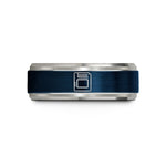 top presents for her – blue & grey tungsten game cartridge wedding band