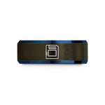 unique present for him – gunmetal & blue tungsten game cartridge wedding band