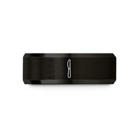 twin bands for partners – black tungsten butter knife wedding band