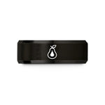 personalized presents for couples – black tungsten pear wedding band