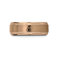 couples Christmas present ideas – rose gold tungsten pear wedding band