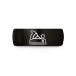 custom rings for partners – black tungsten handheld planer wedding band