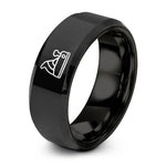 custom rings for partners – black tungsten handheld planer ring