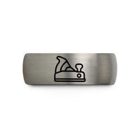 tungsten rings for couples – gunmetal & grey tungsten handheld planer wedding band