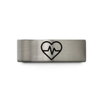 unique couples ring sets – grey tungsten heart pulse wedding band