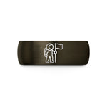 personalized presents for her – gunmetal & black tungsten astronaut flag wedding band
