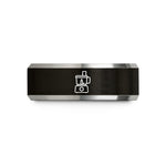 best presents for her – black & gray tungsten food processor wedding band