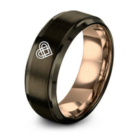 Gift Sets for Day Mother’s – gunmetal & rose gold tungsten love knot ring
