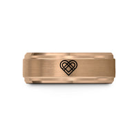 women’s promise ring sets – rose gold tungsten love knot wedding band