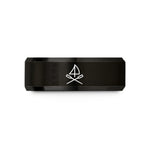 unique presents for her – black tungsten oars sail icon wedding band