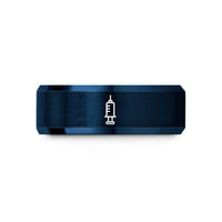 personalized presents for her – blue tungsten syringe wedding band
