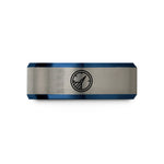 special presents for women – blue & grey tungsten airspeed indicator wedding band