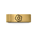 women's rings with engraving – gold tungsten fried egg wedding band