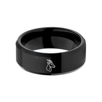 personalized presents for mom – black tungsten gazelle wedding band