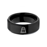 special presents for women – black tungsten thimble wedding band