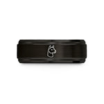 mother's day presents – black & rose gold tungsten alpaca wedding band