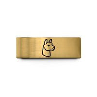 presents for mom – gold tungsten alpaca wedding band