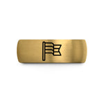 unique presents for her – gold & silver tungsten genderfluid flag wedding band