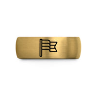 unique presents for her – gold & silver tungsten genderfluid flag wedding band