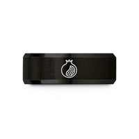 unique presents for her – black tungsten pomegranate wedding band