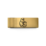 tungsten rings for her – gold tungsten fox nuzzle wedding band