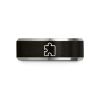 best presents for her – black & grey tungsten jigsaw wedding band