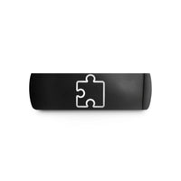 unique presents for her – black tungsten jigsaw wedding band