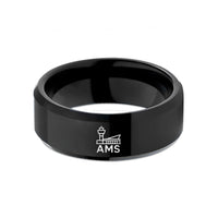 unique Christmas present ideas – black tungsten ams wedding band