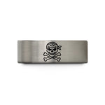 special holiday presents women – silver tungsten bandana skull crossbones wedding band