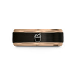 christmas presents for girlfriend – black & rose gold tungsten fried chicken bucket wedding band