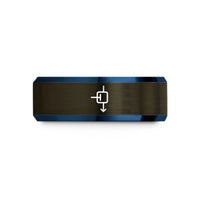 top Christmas presents ladies – gunmetal & blue tungsten npn transistor wedding band