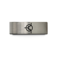 unique Christmas presents women – blue & silver tungsten transistor symbol npn wedding band