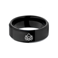 tungsten rings for men – black tungsten respirator mask wedding band