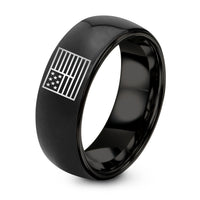 Gifts Best Christmas for Husband – black tungsten usa flag ring