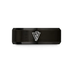 holiday presents for couples – black tungsten veterinary caduceus wedding band