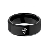 best present for him – black tungsten veterinary caduceus wedding band