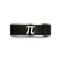 special presents for mothers – black & gray tungsten pi symbol wedding band