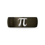 affordable presents for her – gunmetal & black tungsten pi symbol wedding band