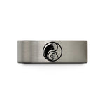 special presents for mother – black & silver tungsten yin yang cat wedding band