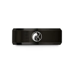 special presents for mother – black tungsten yin yang cat wedding band