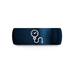 engraved rings for friends – blue tungsten pressure gauge wedding band
