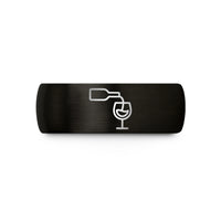 unique presents for her – black tungsten wine pour wedding band