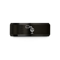 meaningful presents for her – black tungsten wine pour wedding band