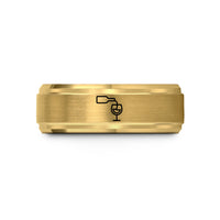friendship rings for her – gold tungsten wine pour wedding band