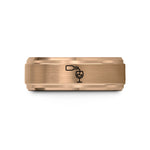 personalized jewelry for her – rose gold tungsten wine pour wedding band