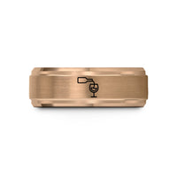 personalized jewelry for her – rose gold tungsten wine pour wedding band