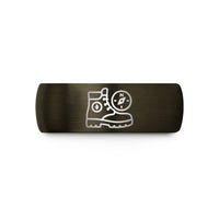 tungsten rings for couples – gunmetal & black tungsten hiking boots compass wedding band