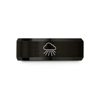 unique birthday present ideas – black tungsten light cloud wedding band