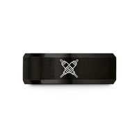 romantic birthday present ideas – black tungsten rca connector wedding band
