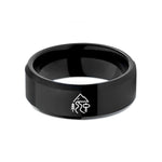romantic presents for her – black tungsten trailhead wedding band